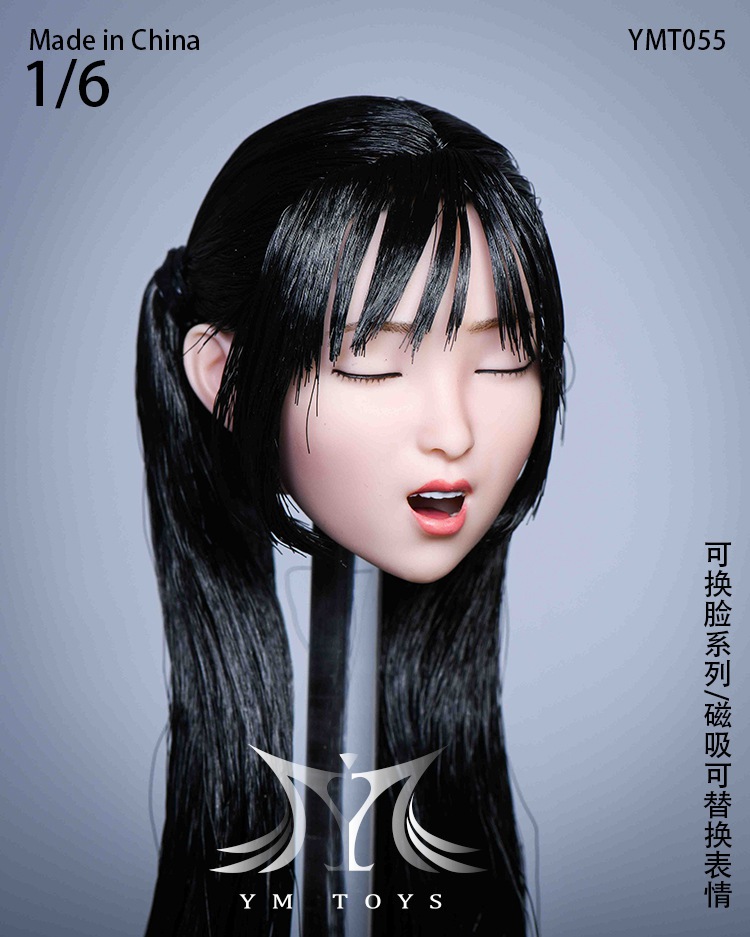 NEW PRODUCT: 1/6 YMTOYS: YMT055 "Gege" & YMT056 "Chain" Replaceable Face Female Head Sculpt H#Suntan 12255810