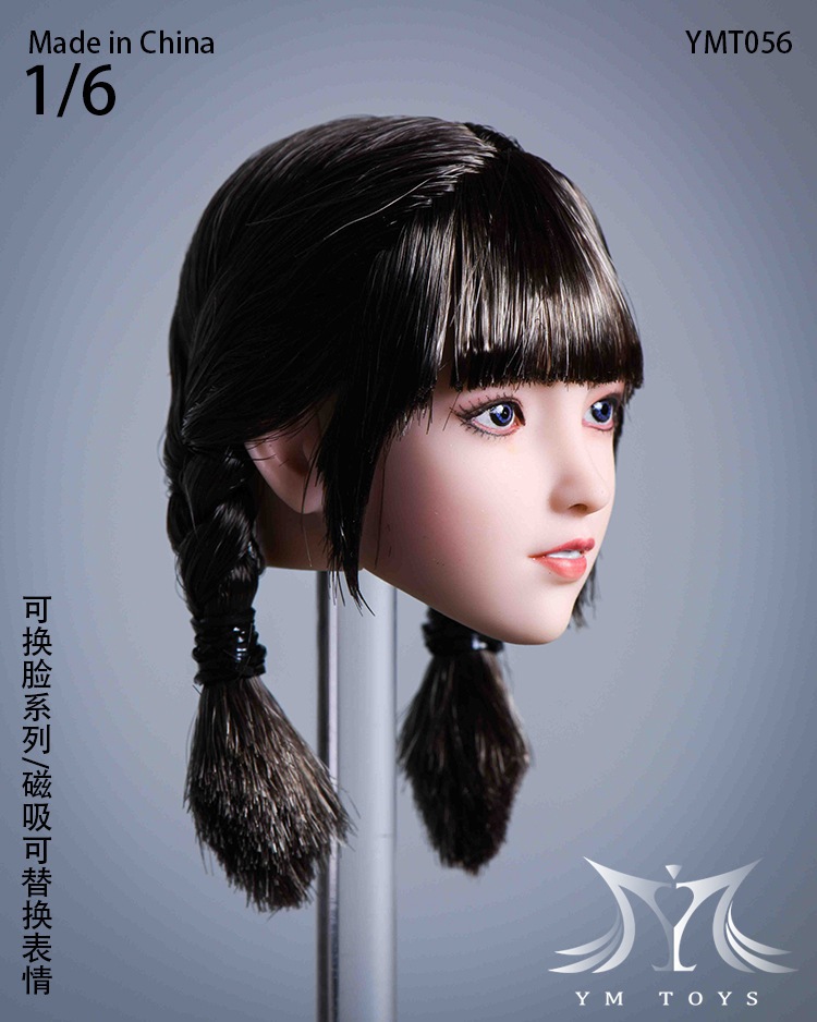 female - NEW PRODUCT: 1/6 YMTOYS: YMT055 "Gege" & YMT056 "Chain" Replaceable Face Female Head Sculpt H#Suntan 12260910