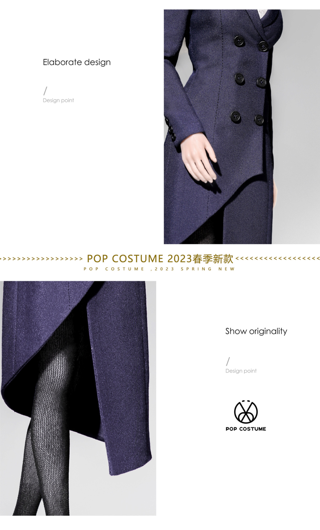 POPTOYS - NEW PRODUCT: POP Toys: X38 1/6 Scale Women’s coat in 3 styles 12374710