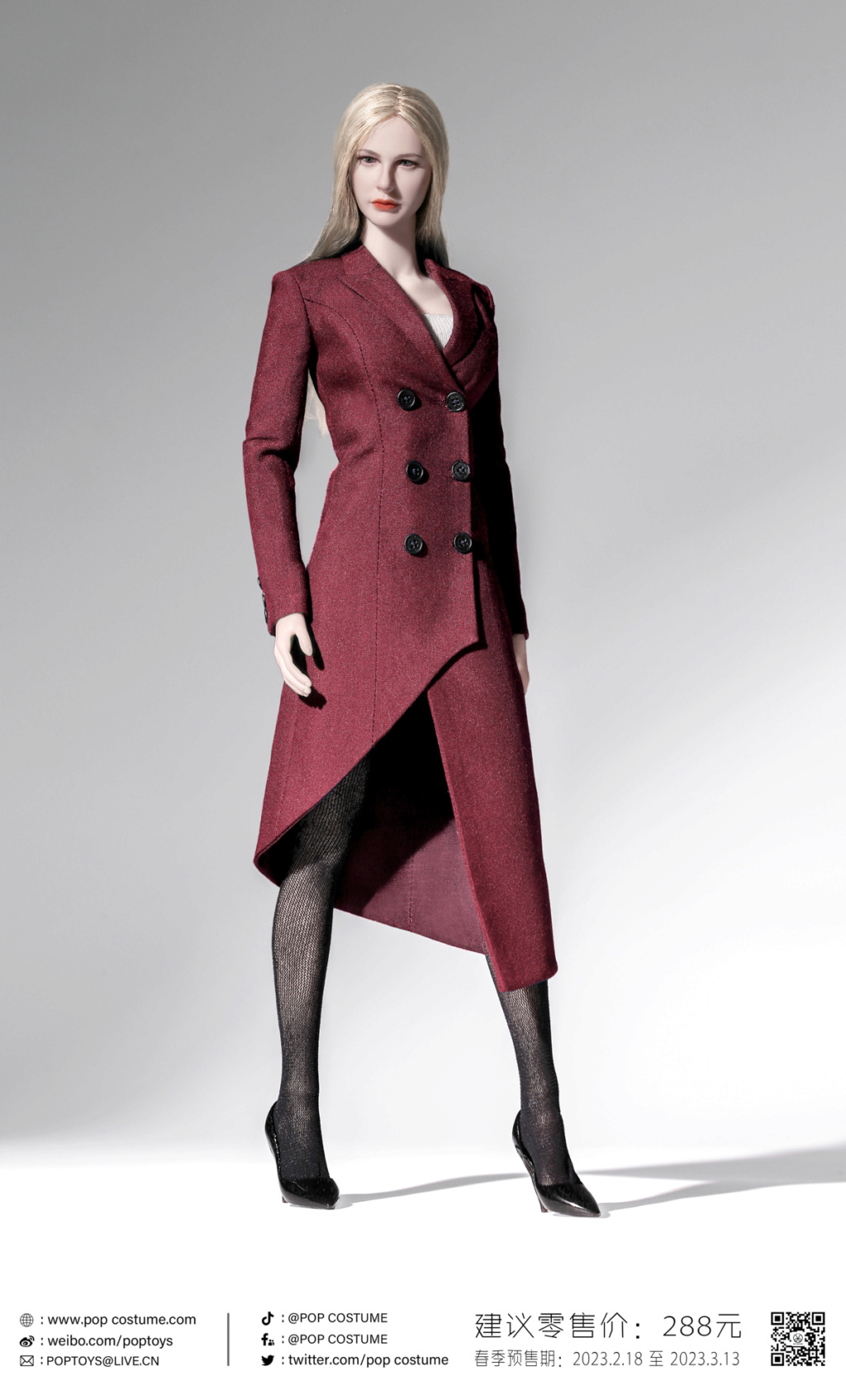 female - NEW PRODUCT: POP Toys: X38 1/6 Scale Women’s coat in 3 styles 12375410
