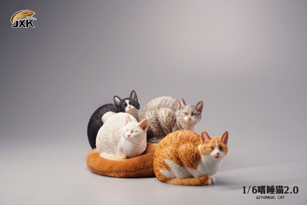 feline - NEW PRODUCT: JXK Studio: 1/6 Sleepy Cat 2.0 JXK083 Pet Static Model Figure 13180312
