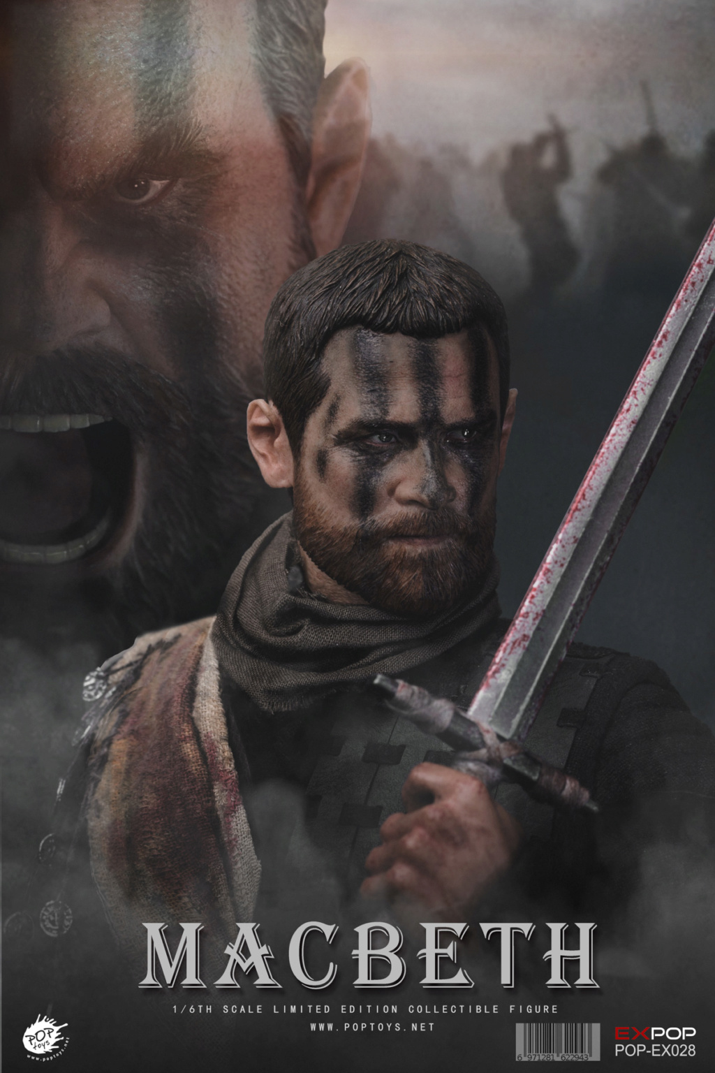 male - NEW PRODUCT: POPTOYS: 1/6 Movie Series - Scottish Majestic Macbeth [Double-headed Carving] Movable (# EX028) 13214210