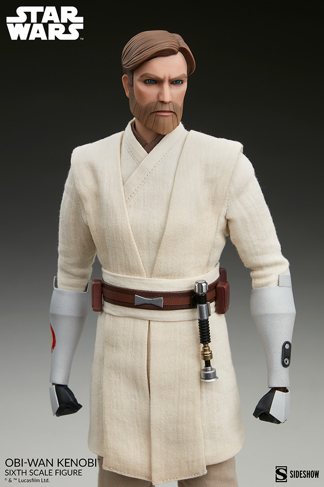 NEW PRODUCT: Sideshow Collectibles: 1/6 scale The Clone Wars Animated Series: Anakin Skywalker & Obi-Wan Kenobi action figures 13322