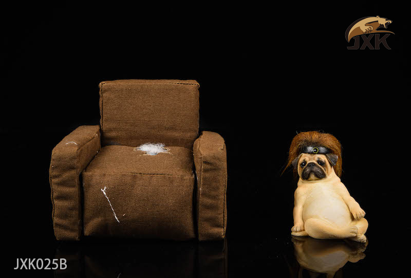 Pug - NEW PRODUCT: JXK: 1/6 Decadent Dog Series Pug-with Sofa and Hair Cover 13392910