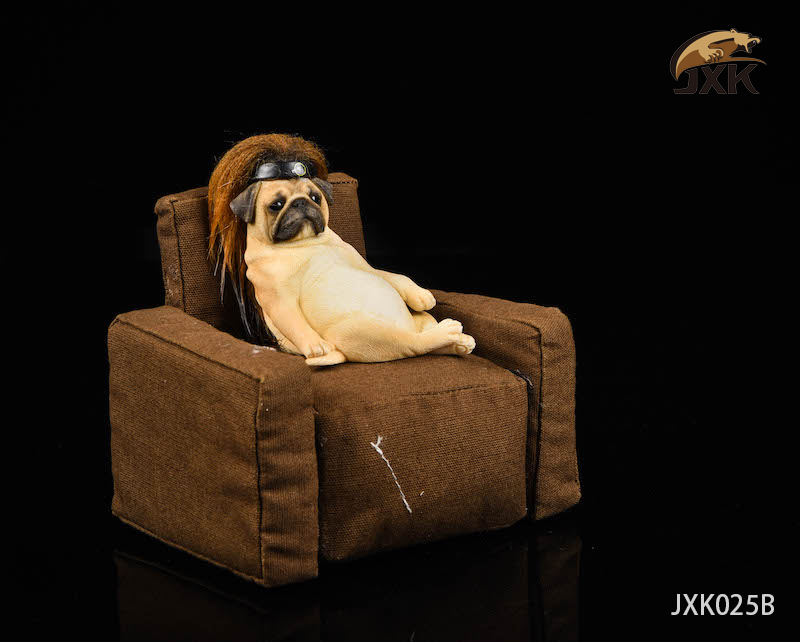 pug - NEW PRODUCT: JXK: 1/6 Decadent Dog Series Pug-with Sofa and Hair Cover 13393011