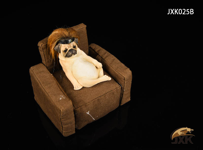 Pug - NEW PRODUCT: JXK: 1/6 Decadent Dog Series Pug-with Sofa and Hair Cover 13393211