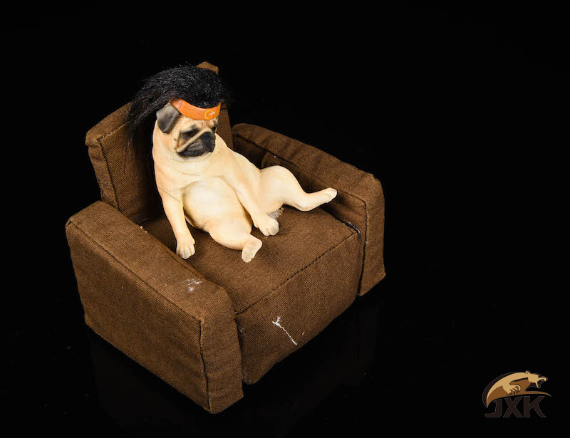 JXK - NEW PRODUCT: JXK: 1/6 Decadent Dog Series Pug-with Sofa and Hair Cover 13393310