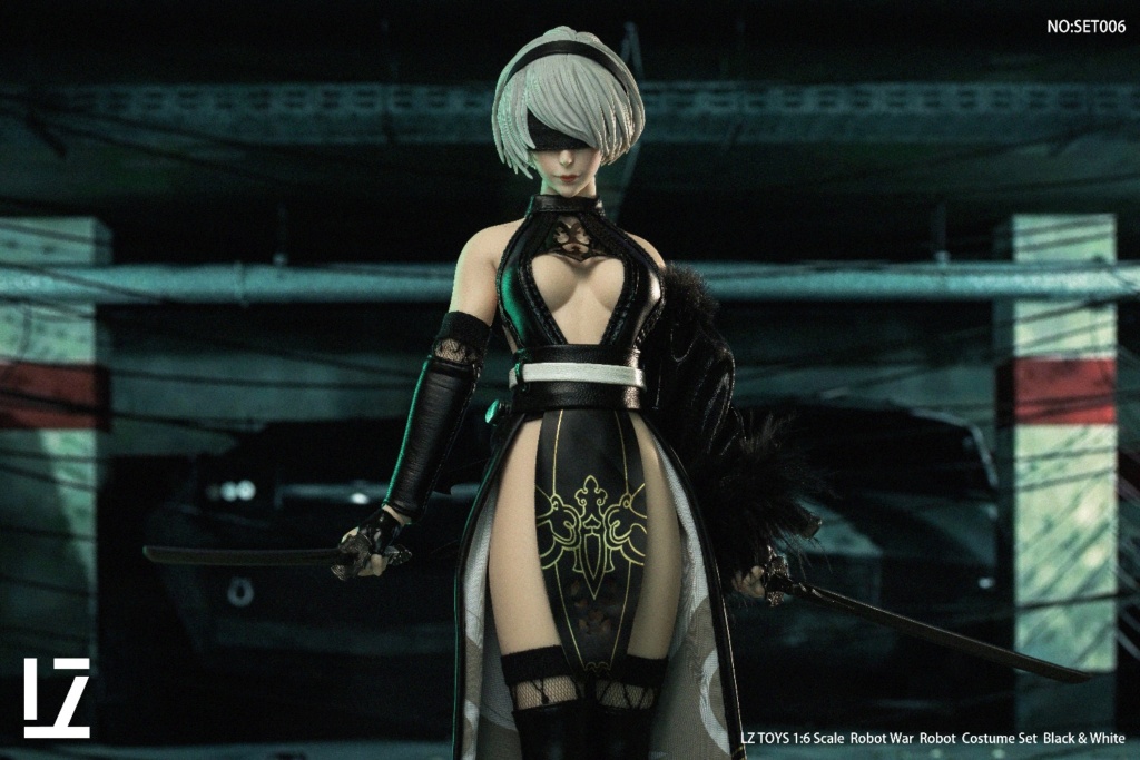 Female - NEW PRODUCT: LZ TOYS: 1/6 Robot War Cyborg Costume Set Black & White SET006/007 13505410