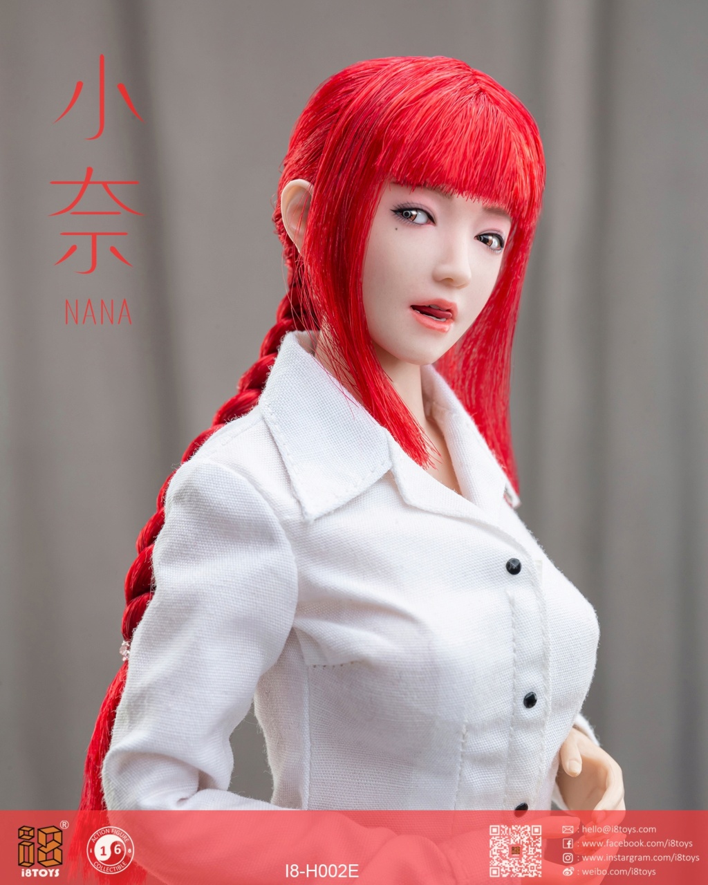 NEW PRODUCT: i8TOYS: "Little Nai Nai NANA" 1/6 Movable Eyeball + Movable Tongue Female Head Eagle #I8-H002 14255811