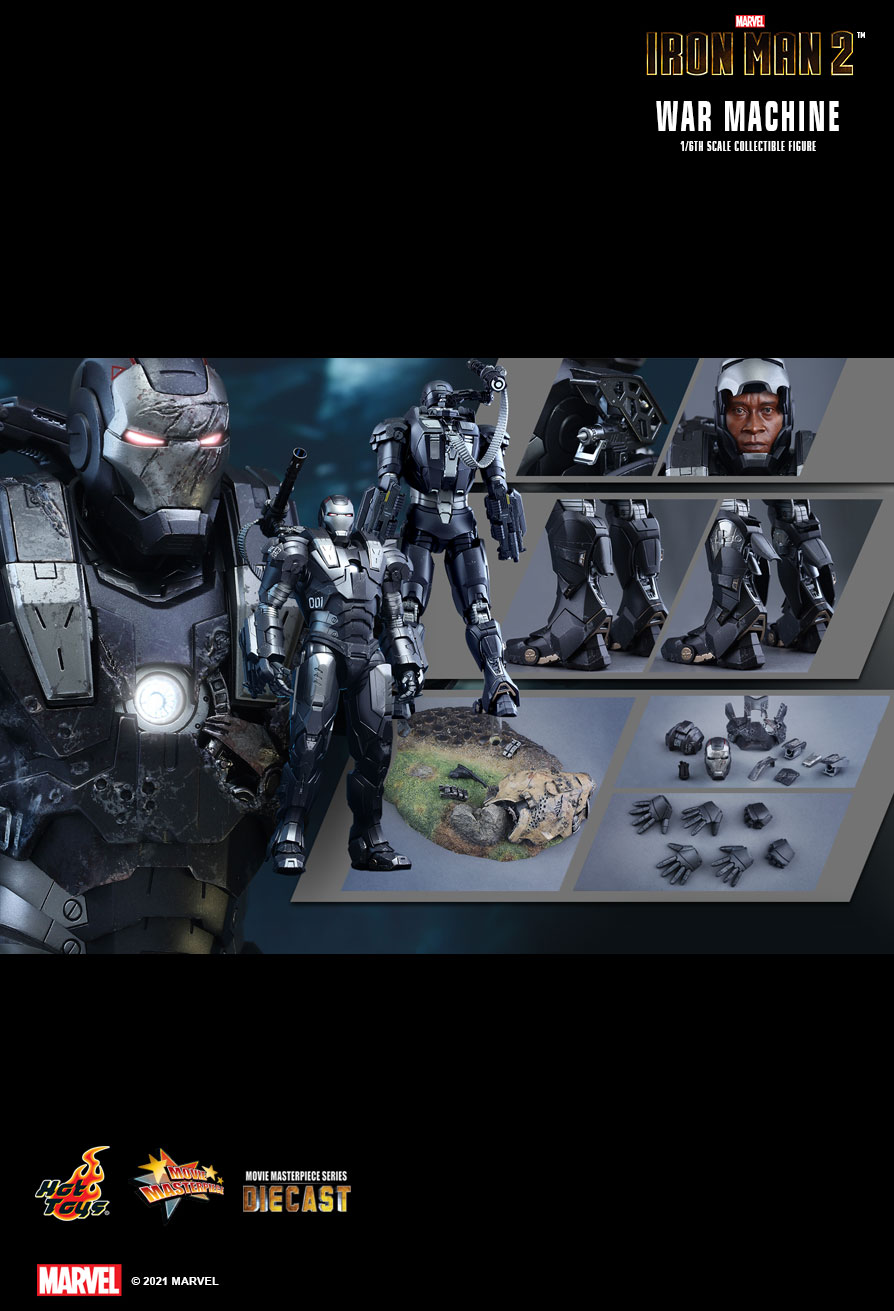 NEW PRODUCT: HOT TOYS: IRON MAN 2 WAR MACHINE 1/6TH SCALE COLLECTIBLE FIGURE (re-issue) 14282