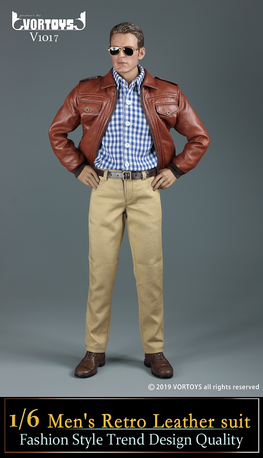 clothing - NEW PRODUCT: VORTOYS: 1/6 Men's Vintage Leather Jacket Set (V1017) & Men's Workwear Jacket Set (V1018) 14353410