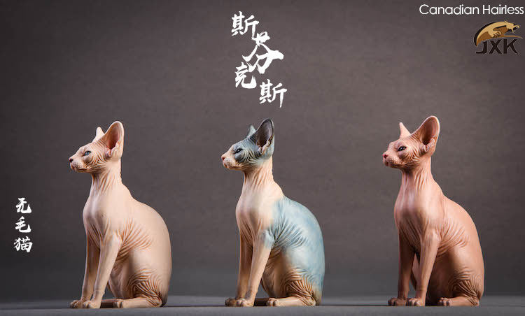 animal - NEW PRODUCT: JxK.Studio (Jxk010) 1/6 Hairless Cat Sphynx Animal Model GK Static Decoration 14580210