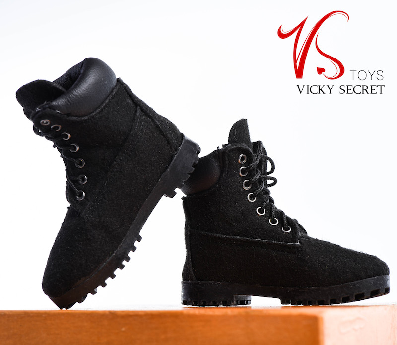NEW PRODUCT: VSTOYS New Products: 1/6 Men and women climbing boots high shoes handmade leather hollow 15183710