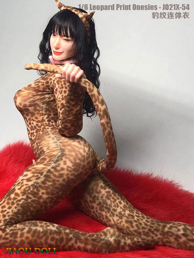 LeopardJumpsuit - NEW PRODUCT: JIAOUDOLL: 1/6 Bunny Girl Sex Maid Jumpsuit / Leopard Print Jumpsuit / Bandeau Streamer Dress (NSFW) 15300312