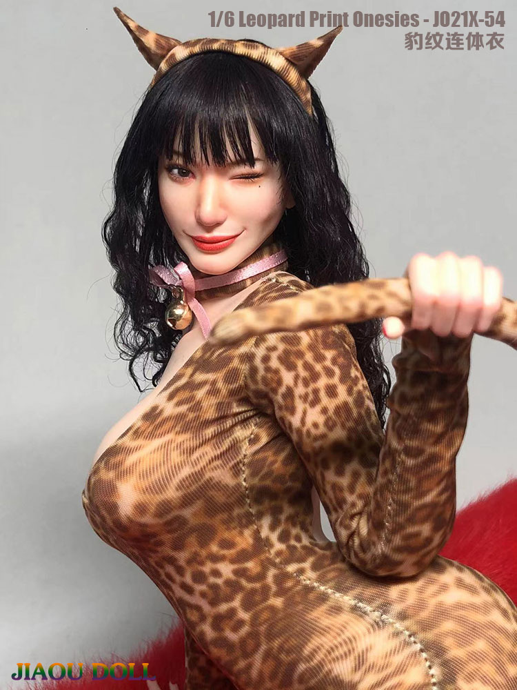 LeopardJumpsuit - NEW PRODUCT: JIAOUDOLL: 1/6 Bunny Girl Sex Maid Jumpsuit / Leopard Print Jumpsuit / Bandeau Streamer Dress (NSFW) 15300411