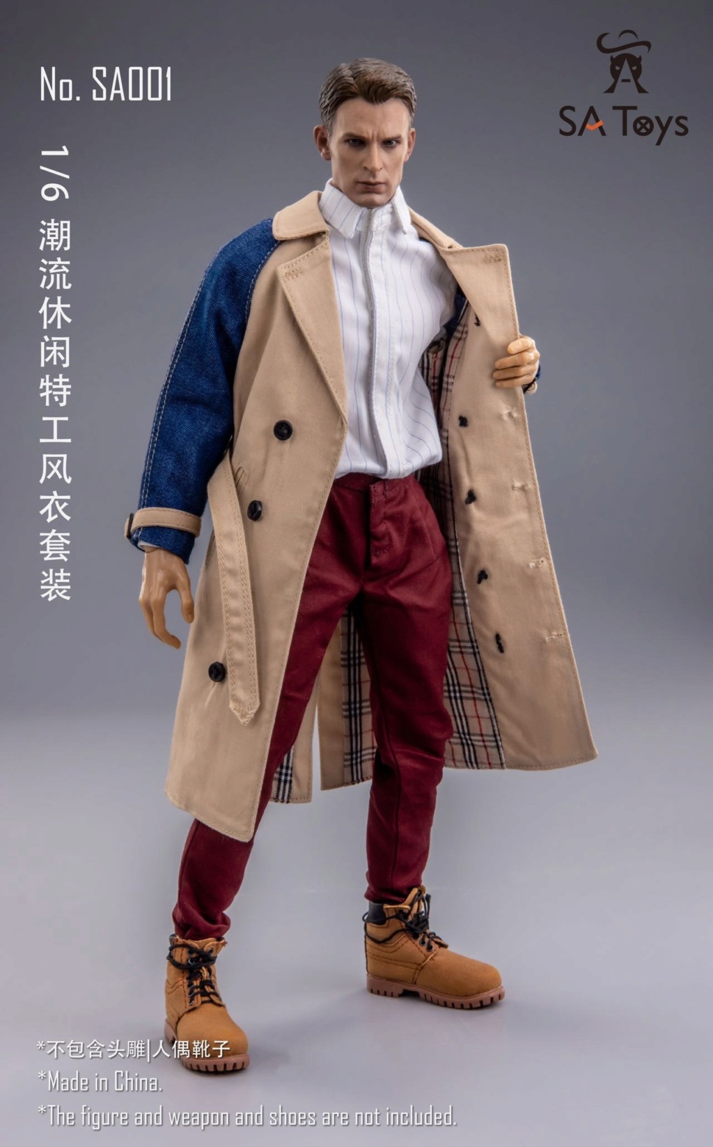accessory - NEW PRODUCT: SA Toys: 1/6 Trend Casual Agent Trench coat set (SA001) 15314111