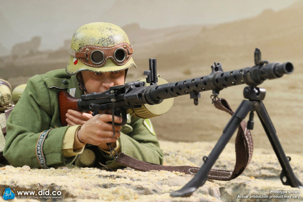 WWII - NEW PRODUCT: DiD: D80158 WWII German Africa Corps WH MG34 Gunner  – Bialas 15358