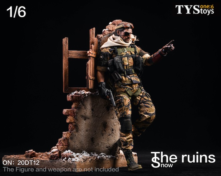 Diorama - NEW PRODUCT: TYSTOYS: 1/6 Snow covered ruins platform 20DT12 wooden window movable  15421110