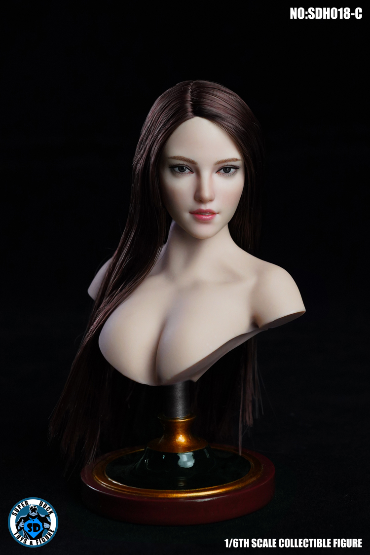 NEW PRODUCT: SUPER DUCK: 1/6 SDH018 Female head carving - ABC three models 15433910