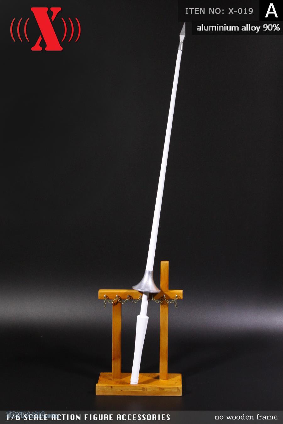 XToys - NEW PRODUCT: X TOYS: Medieval Weapons: Alloy Spear (Lance) (2 styles) & Aluminum Alloy Shield (4 styles) 1600