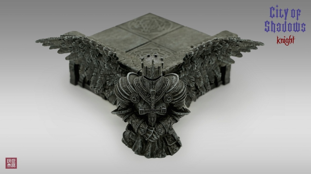NEW PRODUCT: Play The Giant Den ToysNest: City of Shadows Statue-level Platform -- Knight & Angel of Death【1/6, 1/12 Universal】 16012310