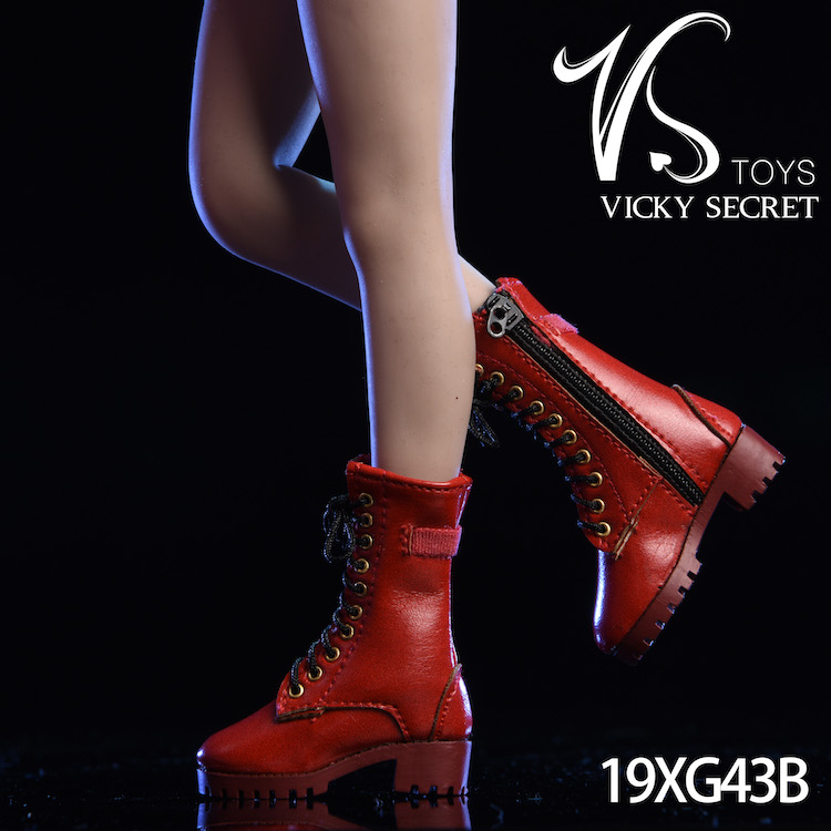 Shoes - NEW PRODUCT: VSTOYS 1/6 zipper boots 19XG43 leather boots female soldier doll hollow boots 16075913