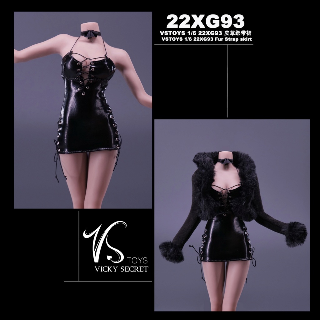 Clothing - NEW PRODUCT: VSToys: 1/6 Fur jacket with lace-up skirt  16114111
