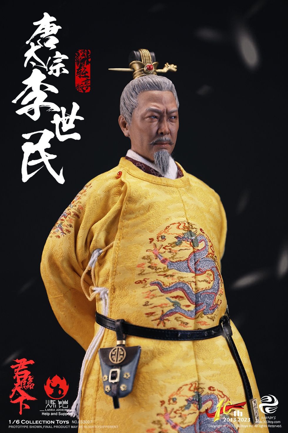 male - NEW PRODUCT: 303TOYS 10th Anniversary [Pre-Order Offer]: 1/6 Emperor Series Tang Taizong-Li Shimin [Total of 4 Types] (ES3007-10) 16171110