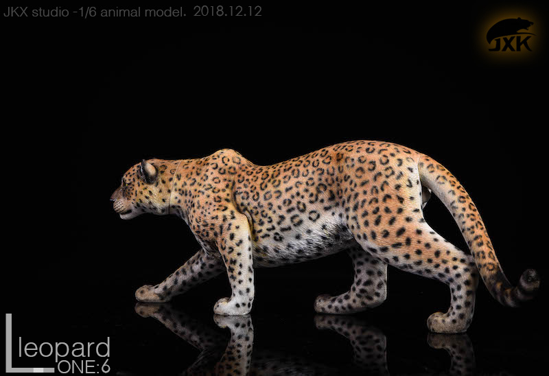 NEW PRODUCT: JXK New: 1/6 Leopard - Black Panther Jaguar Snow Leopard animal model double head carved eyes can be fluorescent 16355610