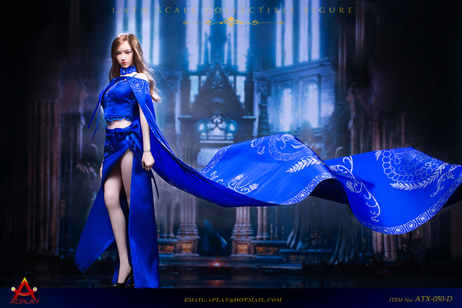 LongSkirtCloak - NEW PRODUCT: ACPLAY: 1/6 Queen style retro long skirt cloak set four colors (ATX050) 16520810