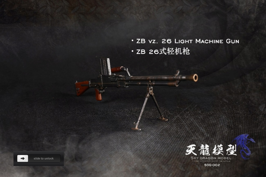 NEW PRODUCT: Tianlong (Sky Dragon Model): 1/6 Metal 92 type heavy machine gun #SDG-001/ ZB26 type light machine gun #SDG-002 16555010