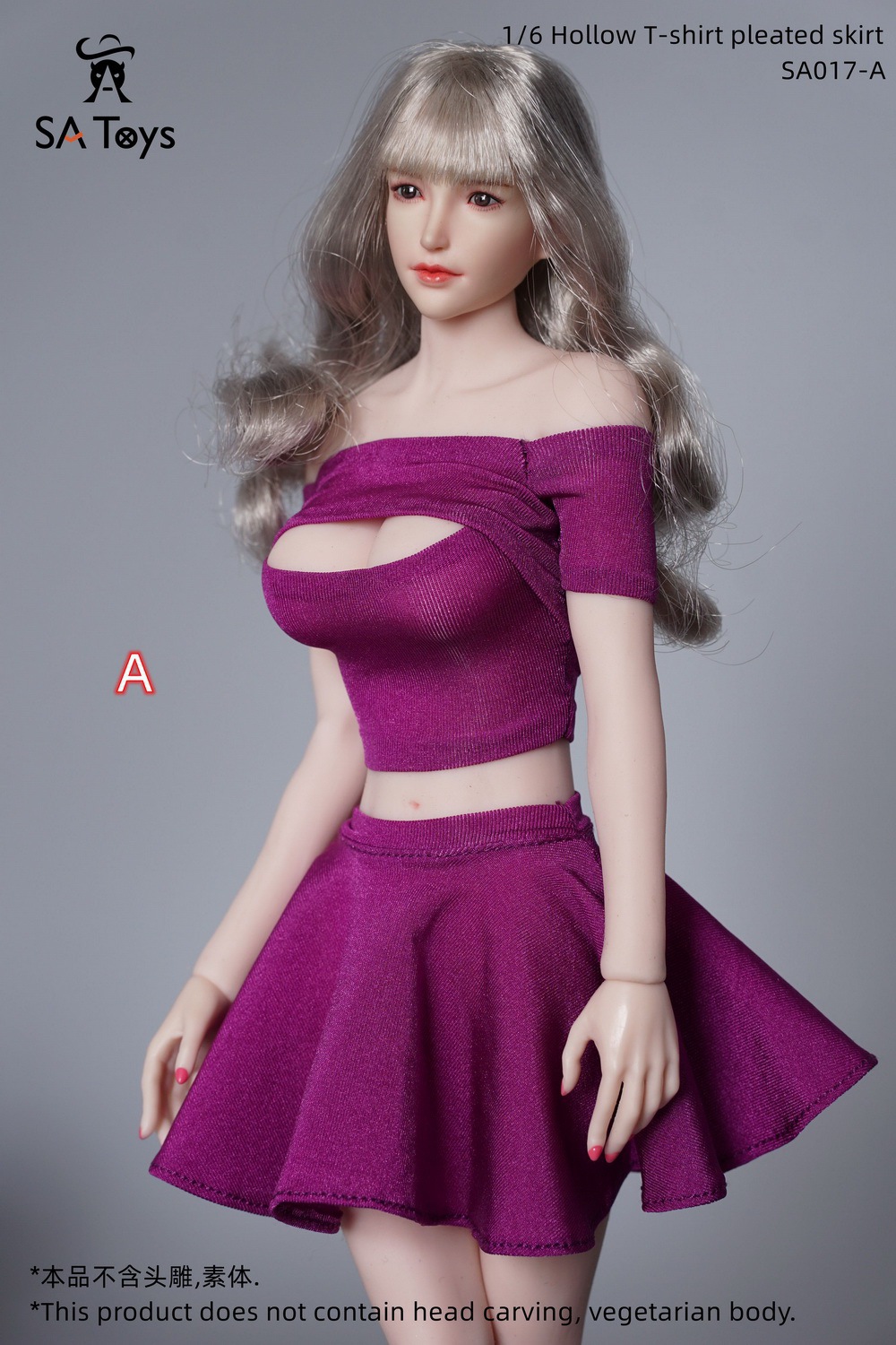 sidezipperskirt - NEW PRODUCT: SA Toys: 1/6 Personalized Poster Style Tight Dress/ Hollow T-shirt Pleated Skirt/Side Zipper Tight Skirt [Various styles available]  16560410