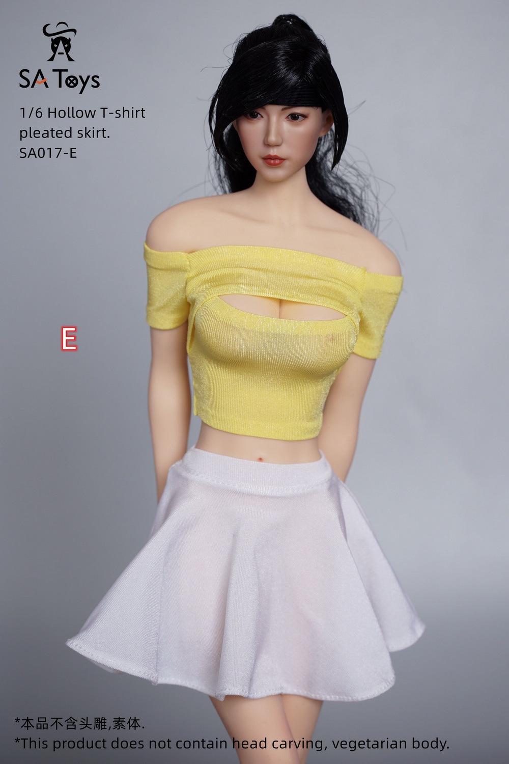 NEW PRODUCT: SA Toys: 1/6 Personalized Poster Style Tight Dress/ Hollow T-shirt Pleated Skirt/Side Zipper Tight Skirt [Various styles available]  16560510