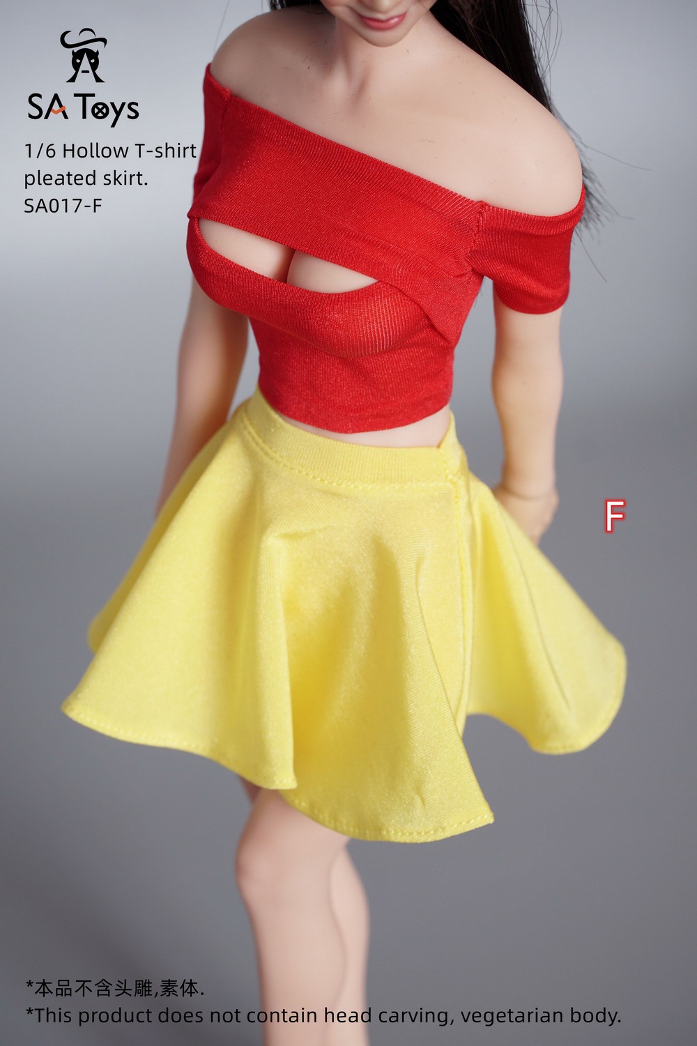 NEW PRODUCT: SA Toys: 1/6 Personalized Poster Style Tight Dress/ Hollow T-shirt Pleated Skirt/Side Zipper Tight Skirt [Various styles available]  16560610