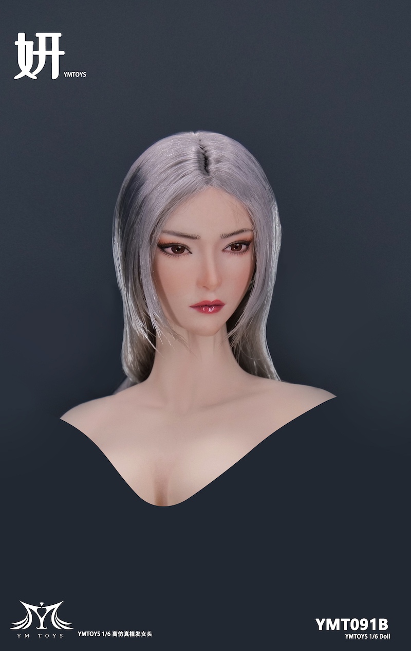 NEW PRODUCT: YMTOYS: 1/6 female head sculpt - Xiaoqian/Xiaoqiu/Yan#YMT088/YMT089/YMT091/ bust display stand YMT092  17061815