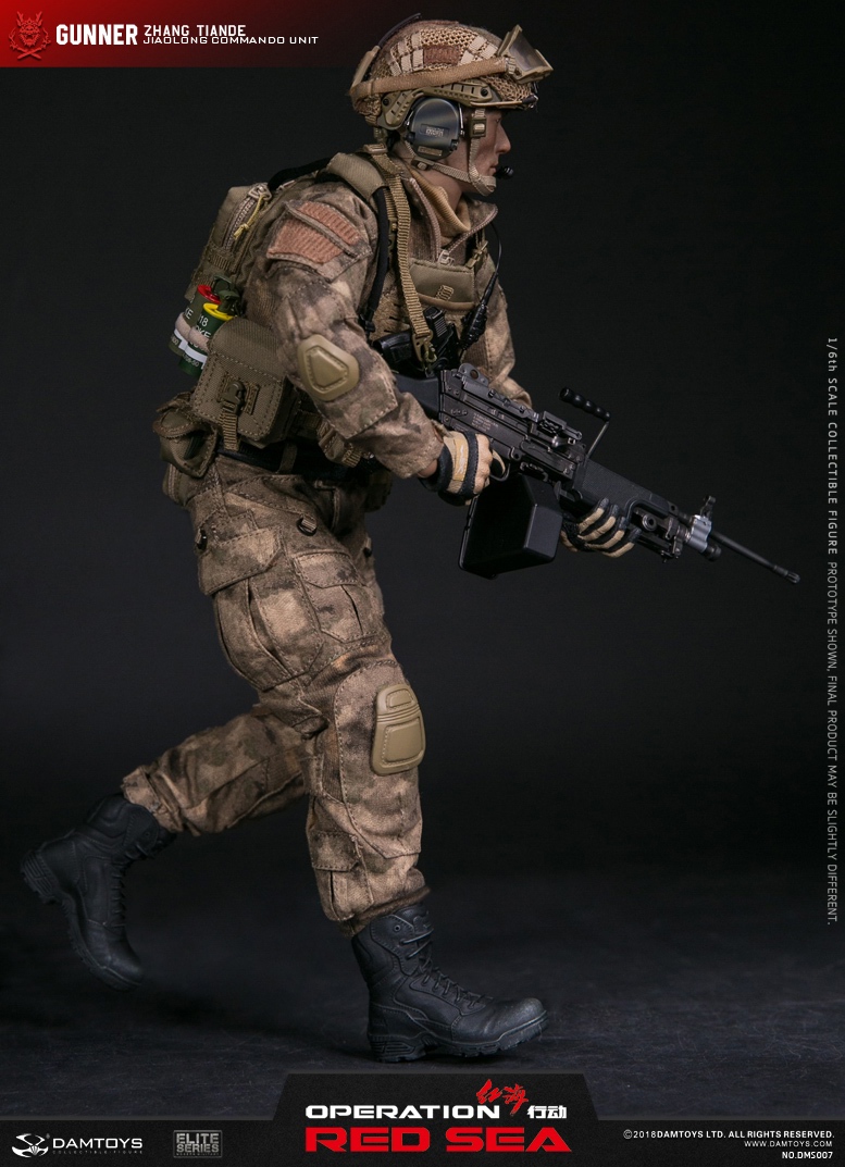 DAMToys - NEW PRODUCT: DAMTOYS New Products: 1/6 Red Sea Action-PLA Marine Corps "Jilong" Special Battle Brigade - Machine Gunner Zhang Tiande (DMS007) 17460810