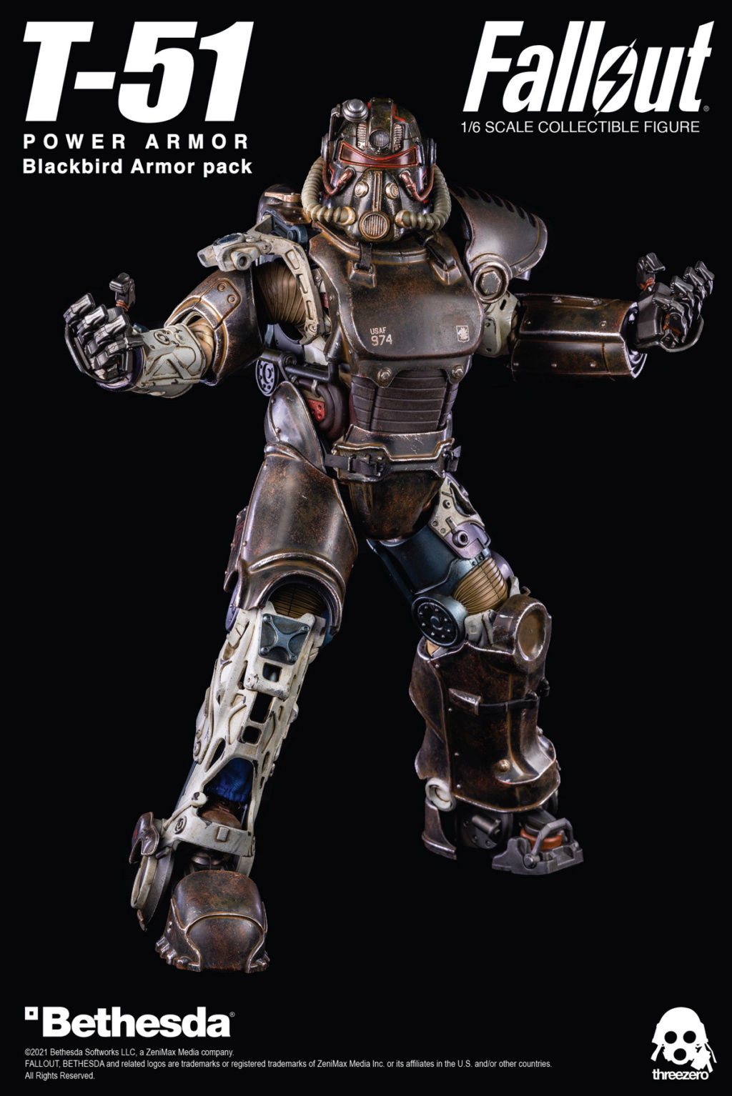 FallOut - NEW PRODUCT: ThreeZero & Bethesda: 1/6 "Fallout" T-51 Blackbird Power Armor Action Figure 18020310