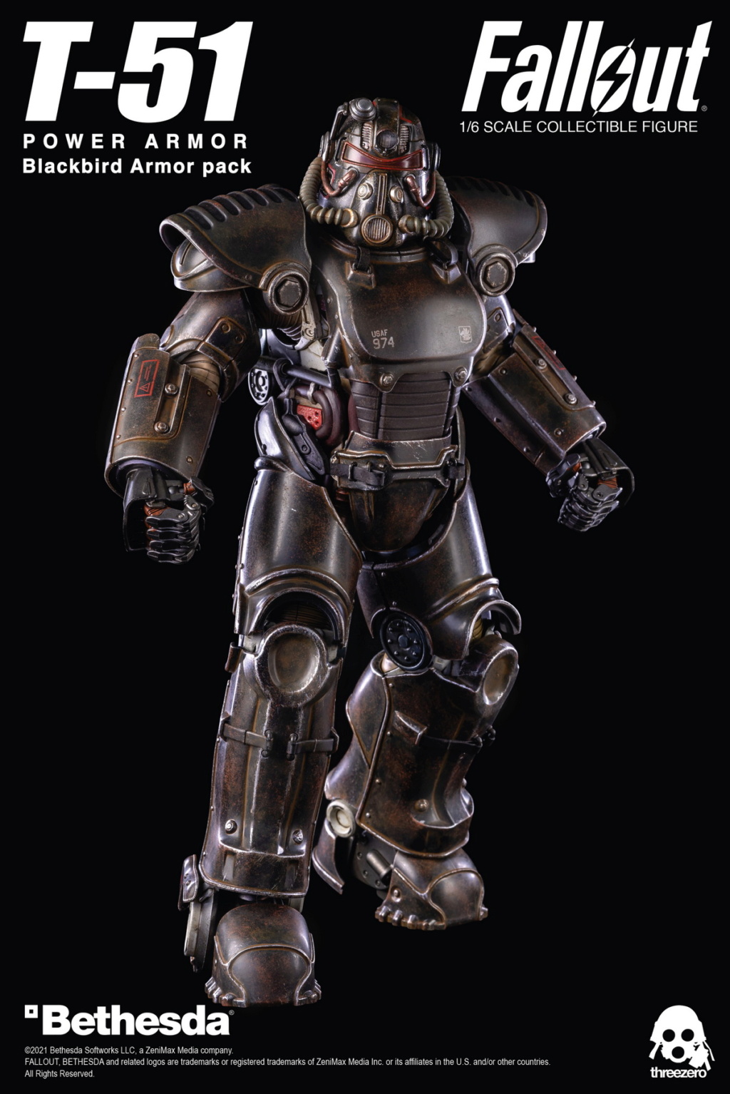 NEW PRODUCT: ThreeZero & Bethesda: 1/6 "Fallout" T-51 Blackbird Power Armor Action Figure 18020411