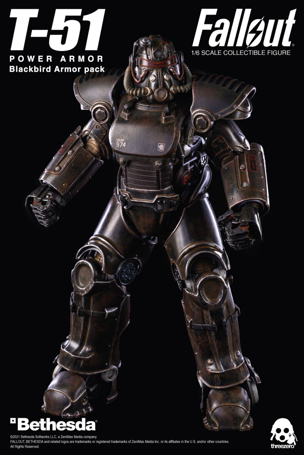 NEW PRODUCT: ThreeZero & Bethesda: 1/6 "Fallout" T-51 Blackbird Power Armor Action Figure 18020510