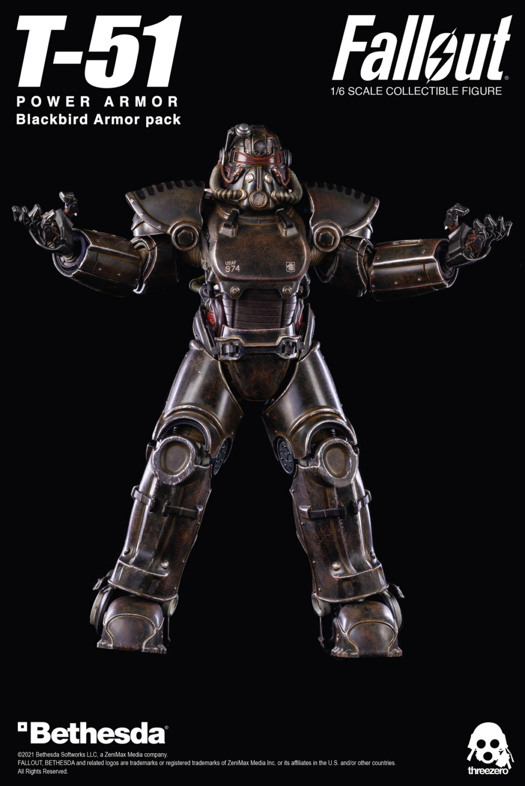 NEW PRODUCT: ThreeZero & Bethesda: 1/6 "Fallout" T-51 Blackbird Power Armor Action Figure 18020710