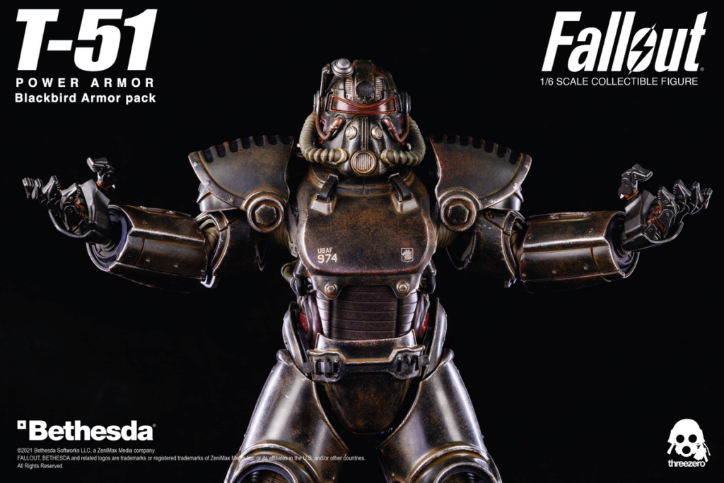 military - NEW PRODUCT: ThreeZero & Bethesda: 1/6 "Fallout" T-51 Blackbird Power Armor Action Figure 18021010