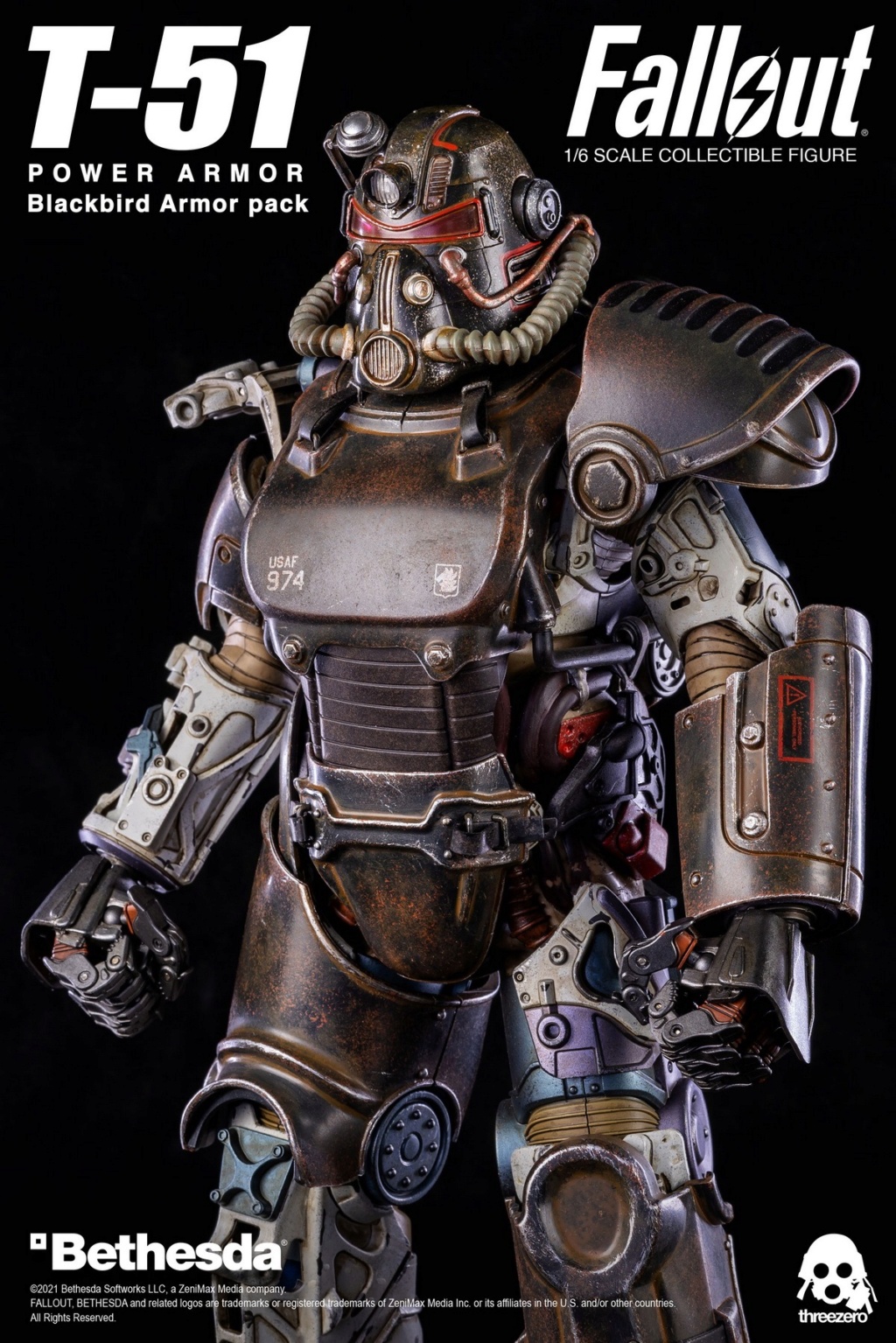 NEW PRODUCT: ThreeZero & Bethesda: 1/6 "Fallout" T-51 Blackbird Power Armor Action Figure 18021210