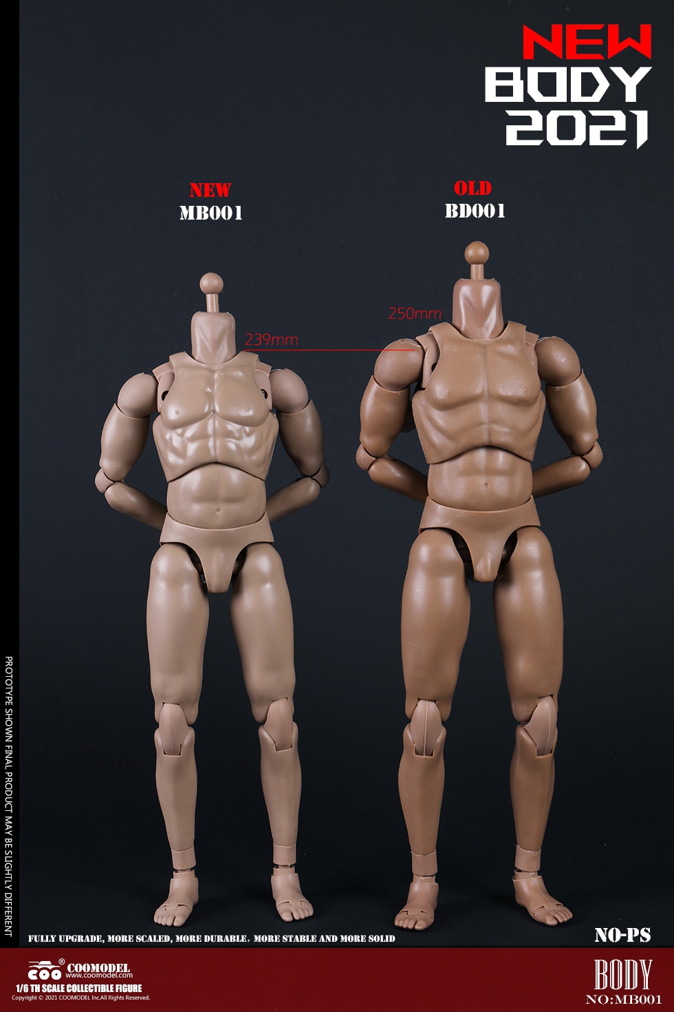 Accessory - NEW PRODUCT: COOMODEL: 1/6 MB001 standard male body, MB002 tall male body, MB003 muscle male body, MB004 tall muscle body 18091911