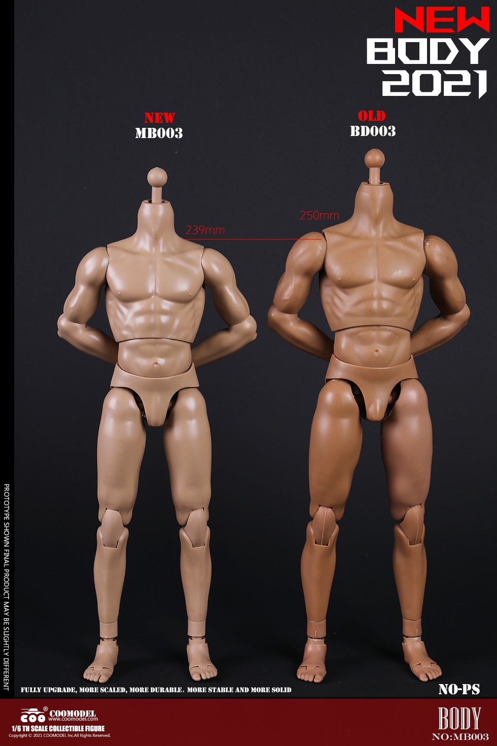 NEW PRODUCT: COOMODEL: 1/6 MB001 standard male body, MB002 tall male body, MB003 muscle male body, MB004 tall muscle body 18100310