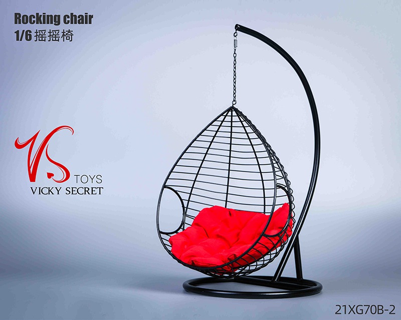 NEW PRODUCT: VSTOYS: 1/12 & 1/6 wrought iron hanging chair model 21XG70 metal material  18143212