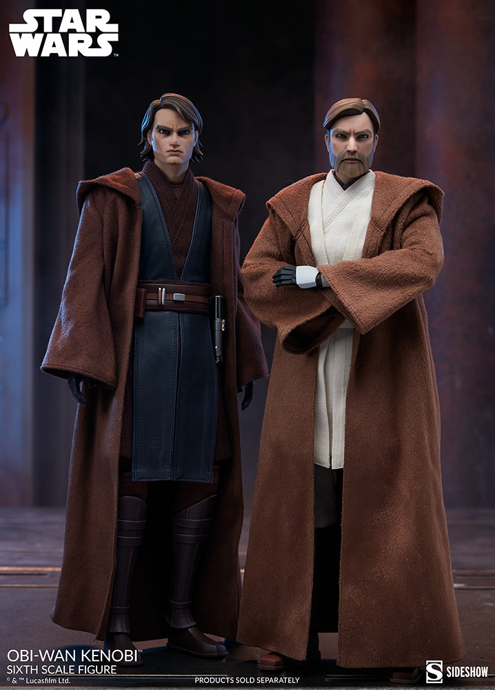 NEW PRODUCT: Sideshow Collectibles: 1/6 scale The Clone Wars Animated Series: Anakin Skywalker & Obi-Wan Kenobi action figures 18226