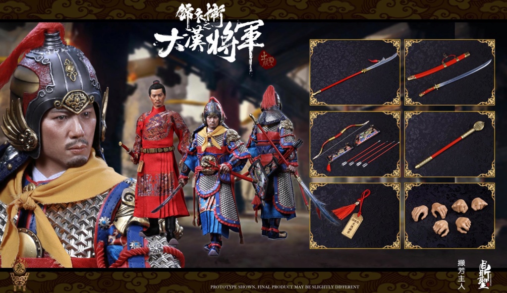 Historical - NEW PRODUCT: Ding Sheng Mo to play: 1/6 Out of the police into the big Han general (pure copper handmade mountain Wenjia) - gold armor version / silver armor version / dragon screen suit 18342310