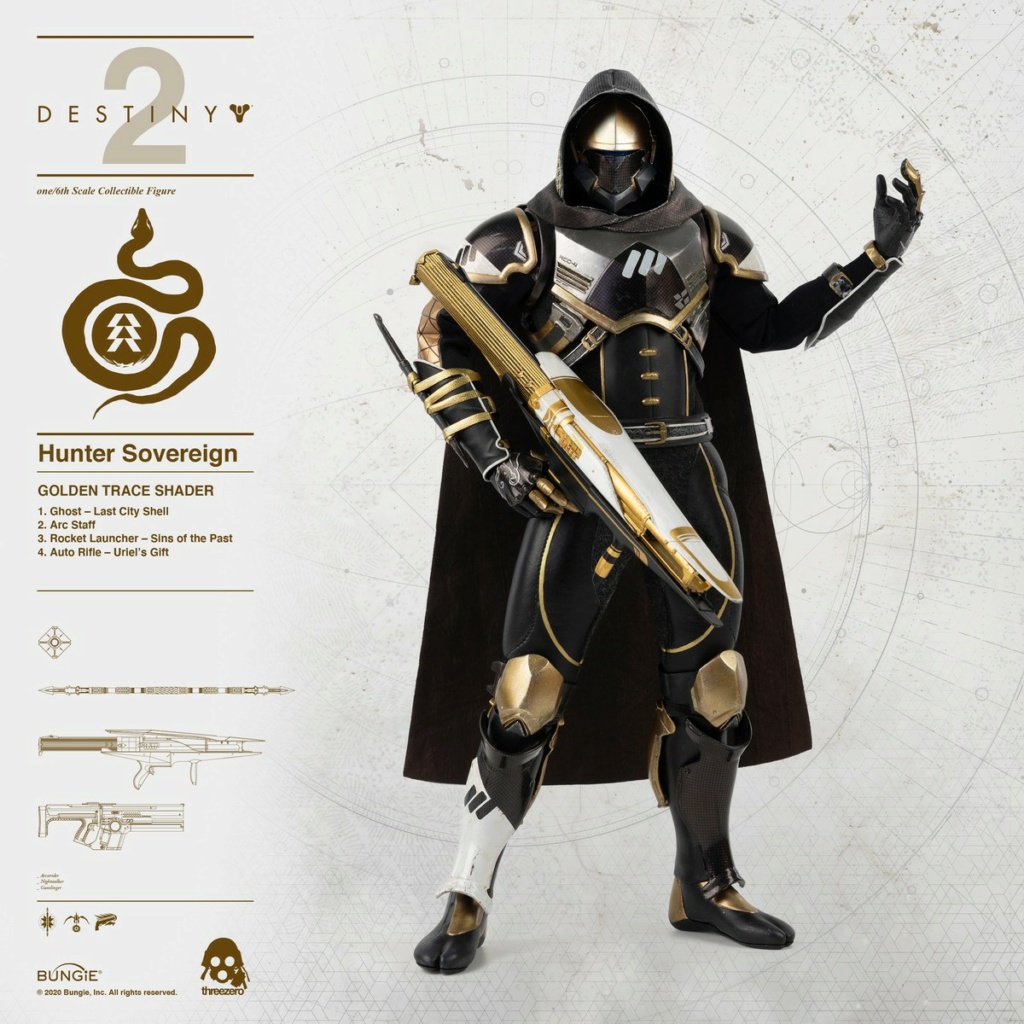 ThreeZero - NEW PRODUCT: Threezero: 1/6 "Destiny 2"-Hunter action figure CALUS'S SELECTED / GOLDEN TRACE color matching 18565910