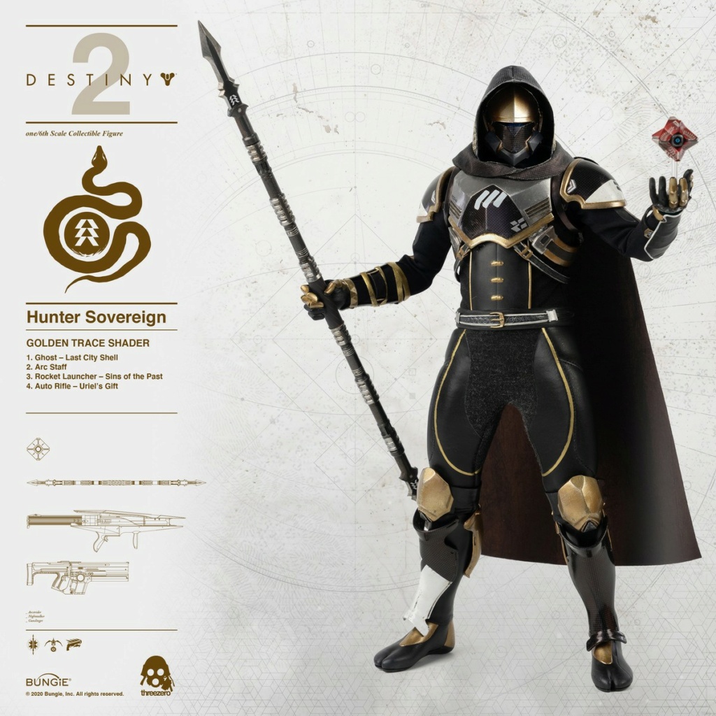 ThreeZero - NEW PRODUCT: Threezero: 1/6 "Destiny 2"-Hunter action figure CALUS'S SELECTED / GOLDEN TRACE color matching 18570210