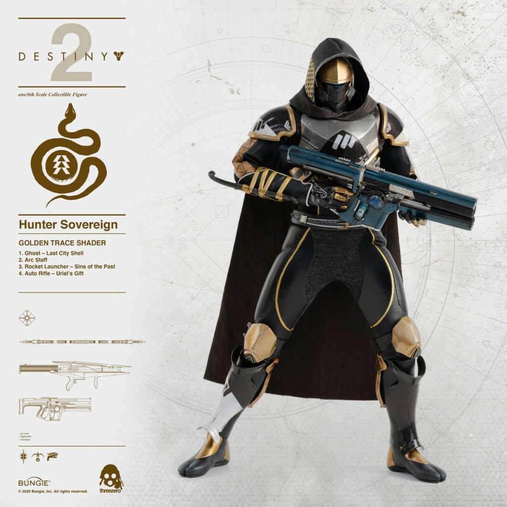 ThreeZero - NEW PRODUCT: Threezero: 1/6 "Destiny 2"-Hunter action figure CALUS'S SELECTED / GOLDEN TRACE color matching 18570310